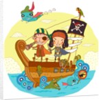 Couple in nautical vessel by Anonymous