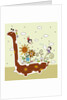 Side view of children on dinosaur by Anonymous