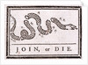 Join or Die political cartoon by Benjamin Franklin