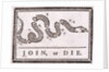 Join or Die political cartoon by Benjamin Franklin