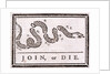 Join or Die political cartoon by Benjamin Franklin