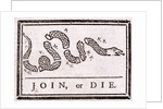 Join or Die political cartoon by Benjamin Franklin