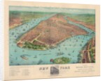 New York: A Bird's Eye View from the Harbor by Currier & Ives