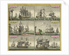Print of English sailing ships by Thomas Baston