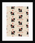 Greetings pattern with black cat by Anonymous