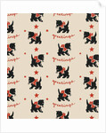 Greetings pattern with black cat by Anonymous