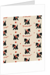 Greetings pattern with black cat by Anonymous