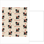 Greetings pattern with black cat by Anonymous