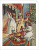 Children playing on Christmas morning by Anonymous
