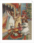 Children playing on Christmas morning by Anonymous
