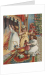 Children playing on Christmas morning by Anonymous
