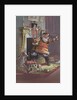 Santa Claus going up chimney by Anonymous