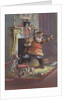 Santa Claus going up chimney by Anonymous