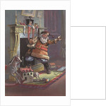 Santa Claus going up chimney by Anonymous