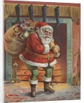 Santa Claus with bag of toys by Anonymous