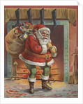Santa Claus with bag of toys by Anonymous