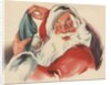Santa Claus filling Christmas stocking by Anonymous