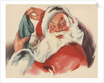 Santa Claus filling Christmas stocking by Anonymous