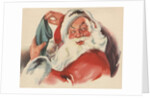 Santa Claus filling Christmas stocking by Anonymous
