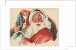 Santa Claus filling Christmas stocking by Anonymous