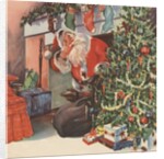 Santa Claus delivering presents by Anonymous