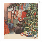 Santa Claus delivering presents by Anonymous