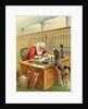 Santa Claus writing naughty and nice list by Anonymous