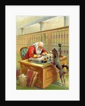 Santa Claus writing naughty and nice list by Anonymous