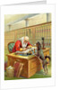 Santa Claus writing naughty and nice list by Anonymous