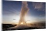 Strokkur Geyser at sunrise by Anonymous