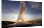 Strokkur Geyser at sunrise by Anonymous