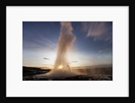 Strokkur Geyser at sunrise by Anonymous