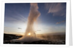 Strokkur Geyser at sunrise by Anonymous