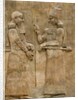 Assyrian low-relief of Sargon II and dignitary by Anonymous