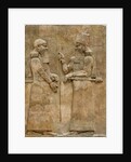 Assyrian low-relief of Sargon II and dignitary by Anonymous