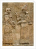 Assyrian low-relief of Sargon II and dignitary by Anonymous