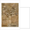 Assyrian low-relief of Sargon II and dignitary by Anonymous