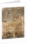 Assyrian low-relief of two civil servants by Anonymous