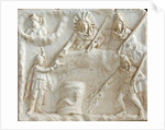 Roman relief of Mithras, Selene, Cautes and Cautopates by Anonymous