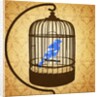 Bird in a cage by Anonymous