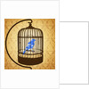 Bird in a cage by Anonymous