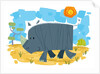 Smiling rhinoceros by Anonymous