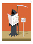 Death waiting at the bus stop by Anonymous