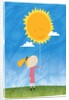 Girl holding a sun balloon by Anonymous