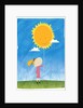 Girl holding a sun balloon by Anonymous