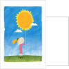 Girl holding a sun balloon by Anonymous