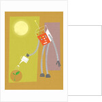 Robot watering a plant by Anonymous