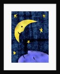 Crescent moon and sleeping man by Anonymous