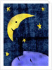 Crescent moon and sleeping man by Anonymous