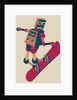 Robot riding a snowboard by Anonymous